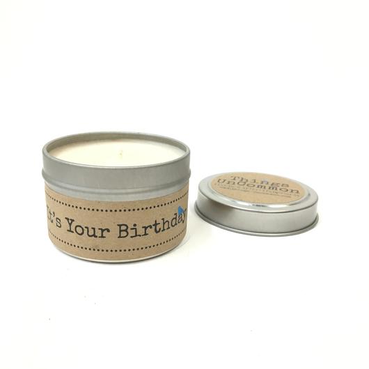 It's Your Birthday Tin Candle