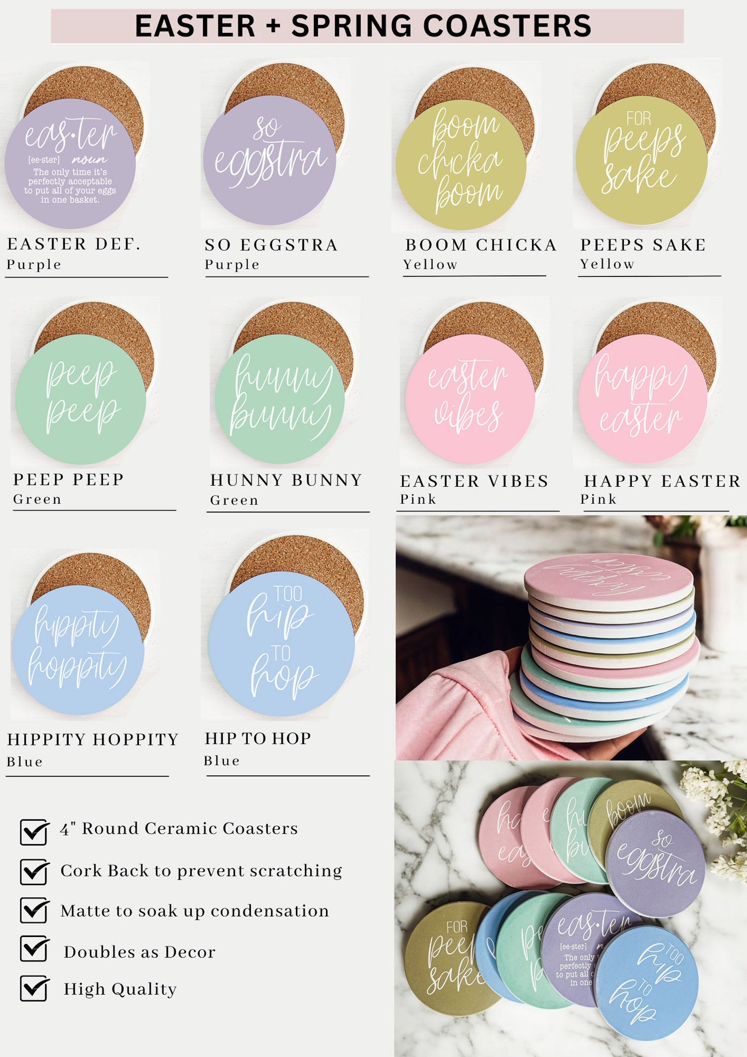Easter + Spring Coasters